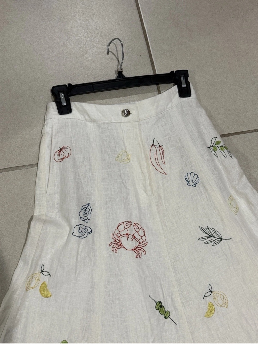 Caroline Constas Embroidered White Maxi Skirt - Picture 3 of 12